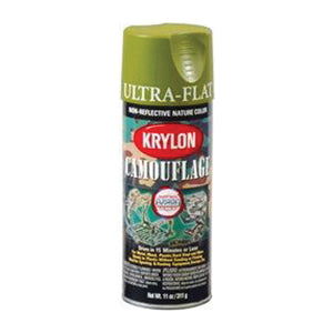Krylon® 4296 Camouflage Paint, 11 oz Aerosol Can, Liquid, Woodland Light Green