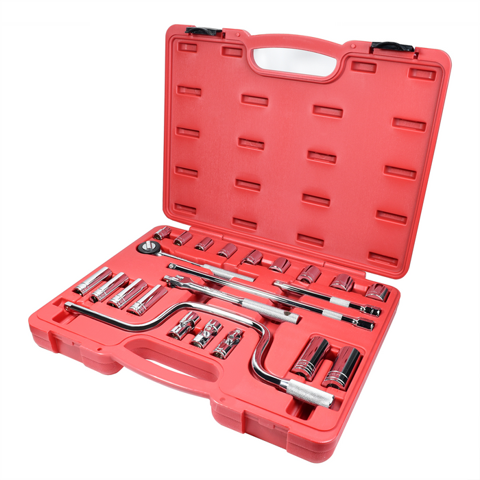 K Tool International Socket Set Pro 23 Piece 3/8 in. Dr Chrome