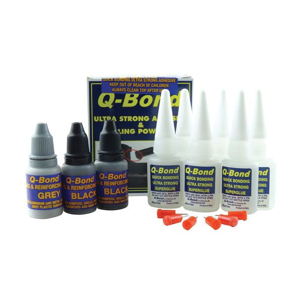 K Tool International K-Tool Q-Bond KTI90005 Large Q-Bond Repair Kit, 3-3/4 in L, 3-1/2 in THK, Black