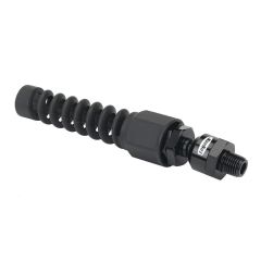 Flexzilla® RP900375BS Reusable Ball Swivel Fitting, MNPT, Anodized Aluminum, 3/8 in ID, Air Hose, Black