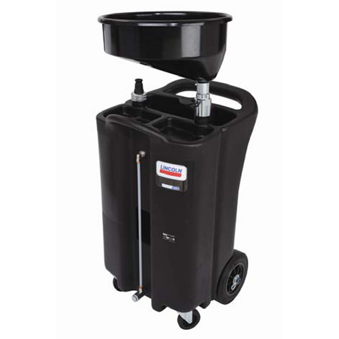 Lincoln Industrial Portable Plastic Used Fluid Gravity Drain - 26-Gallon, Black