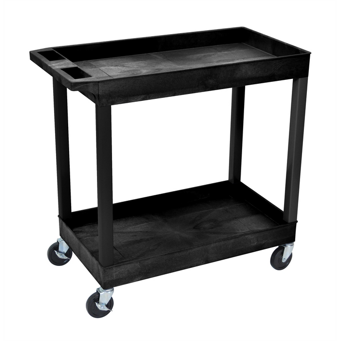 Luxor Workplace Carts E-Series 2-Shelf Utility Cart
