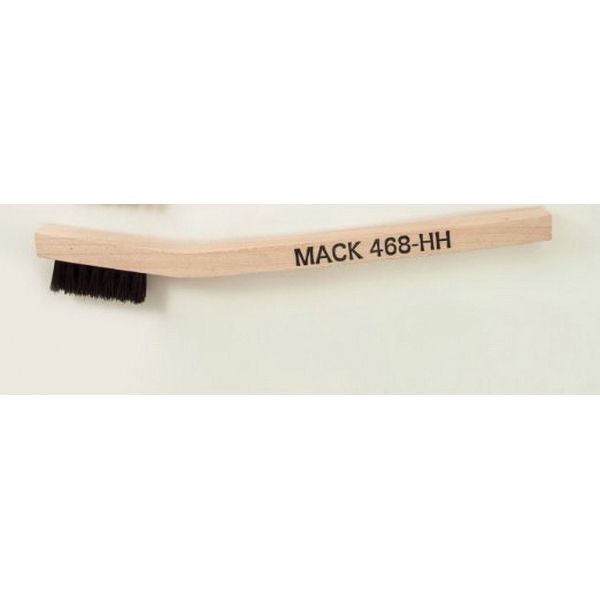 Mack Brushes MACK 468/HH 468 Series Welder Mini Scratch Brush, 7-3/4 in OAL, Horsehair, Wood Handle