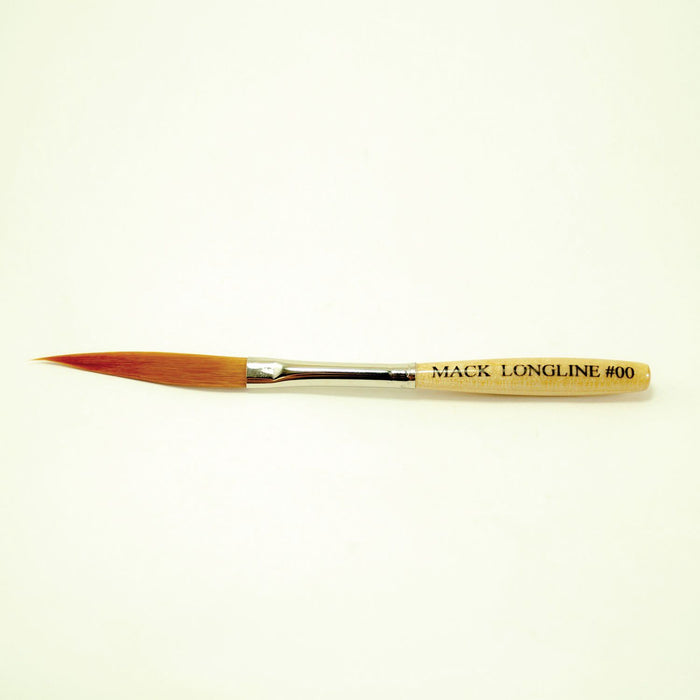 Mack Brushes MACK 75-0 75 Series Synthetic Striper Brush, #0 Brush, Wood Handle