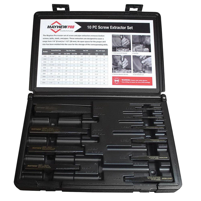 Mayhew Tools PC Bolt Extractor Set in Case (SAE) β view 2