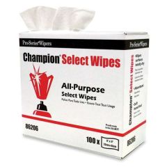 MDI Pro-Series® Champion® 86206 All Purpose Cleaning Wipes, 100, 17 in L x 9 in W, DRC, White