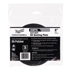 Meguiar's® Soft Buff™ DBP6 Dual Action Backing Plate, 6 in Dia, 5/16 in Arbor/Shank, Hook and Loop Attachment