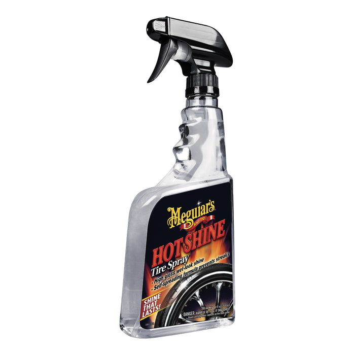 Meguiar's G12024 Hot Shine Tire Spray - 24 oz Clear Spray Bottle