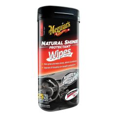 Meguiar's® Natural Shine® G4100 Protectant Wipes, 25 Wipes Bottle, White, Liquid