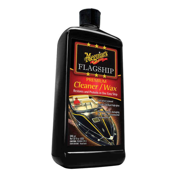 Meguiar's M6132 Flagship Cleaner Wax, 32 oz Yellow High Gloss Liquid