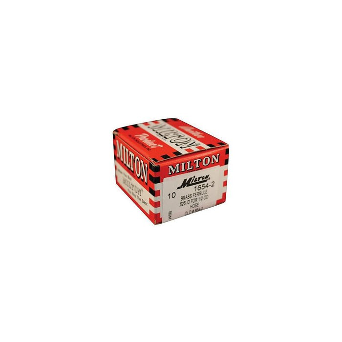 Milton Industries, Inc. Milton 1654-2 Domestic Hose Ferrule, 1/2 in, Brass