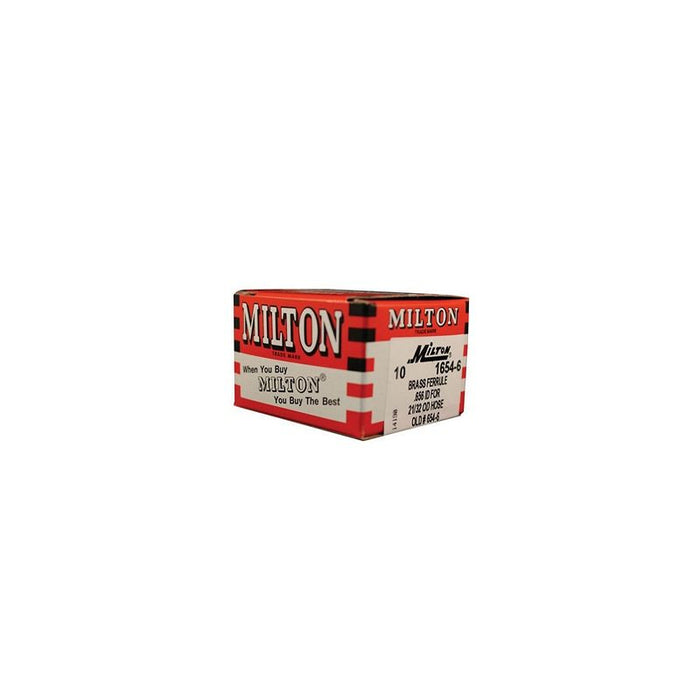 Milton Industries, Inc. Milton 1654-6 Domestic Hose Ferrule, 21/32 in, Brass