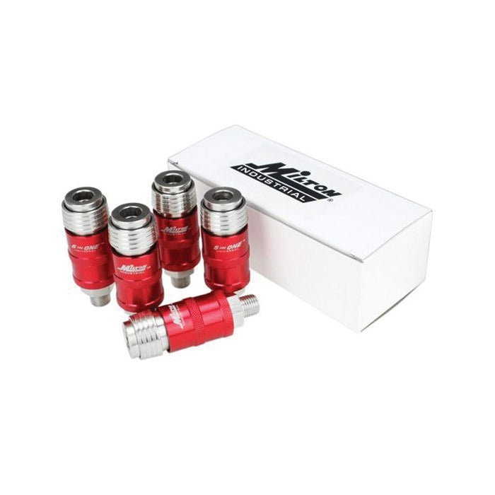 Milton Industries, Inc. Milton 5 In One 1751 Universal Quick-Connect Safety Exhaust Coupler, 1/4 in, โ view 3