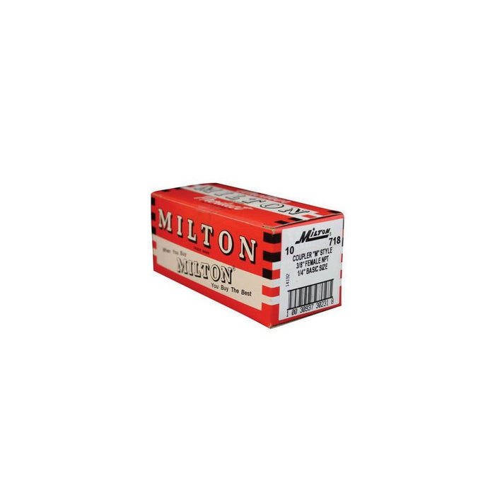 Milton 718 M-Style Coupler, 3/8 in, FNPT, Brass