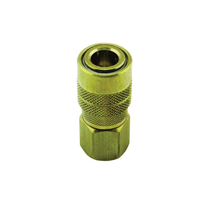 Milton 718 M-Style Coupler, 3/8 in, FNPT, Brass — view 2
