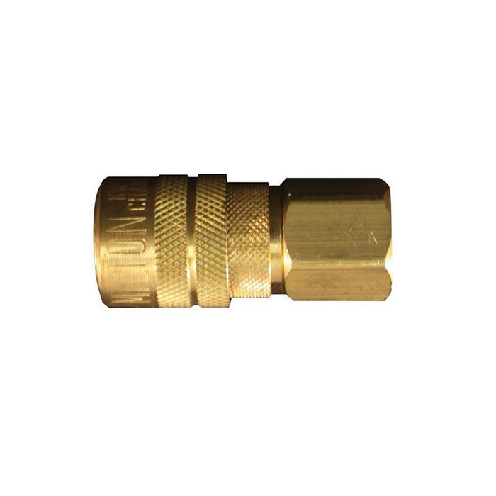 Milton 718 M-Style Coupler, 3/8 in, FNPT, Brass — view 3
