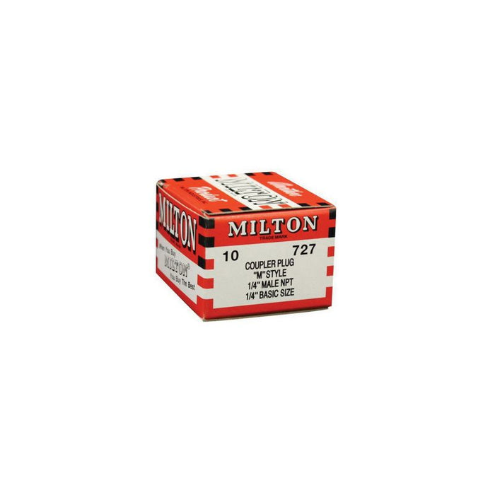 Milton Industries, Inc. Milton 727 M-Style Plug, 1/4 in, MNPT, Steel — view 2