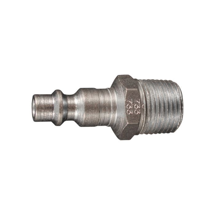 Milton Industries, Inc. Milton 733 M-Style Plug, M-Style, 3/8 in, MNPT, Steel