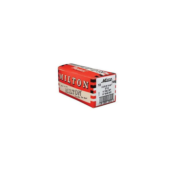 Milton Industries, Inc. Milton 746 AMT-Style Coupler, 1/4 in, MNPT, 300 psi, Brass