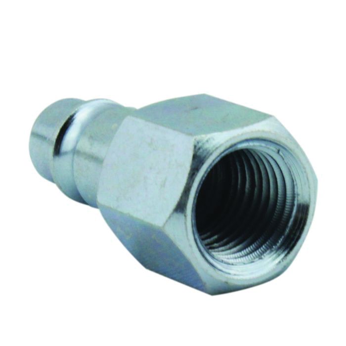 Milton Industries, Inc. Milton 761-1 V-Style European Interchange Plug, 1/4 in, FNPT, Steel — view 3