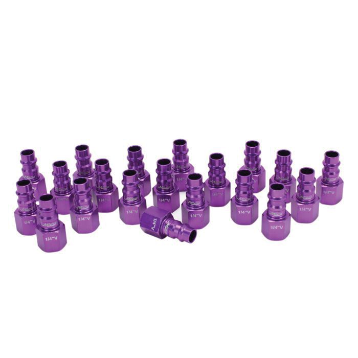 Milton Industries, Inc. Milton Highflowpro 761VC-20 V-Style High Flow Plug, 1/4 in, FNPT, Purple — view 2