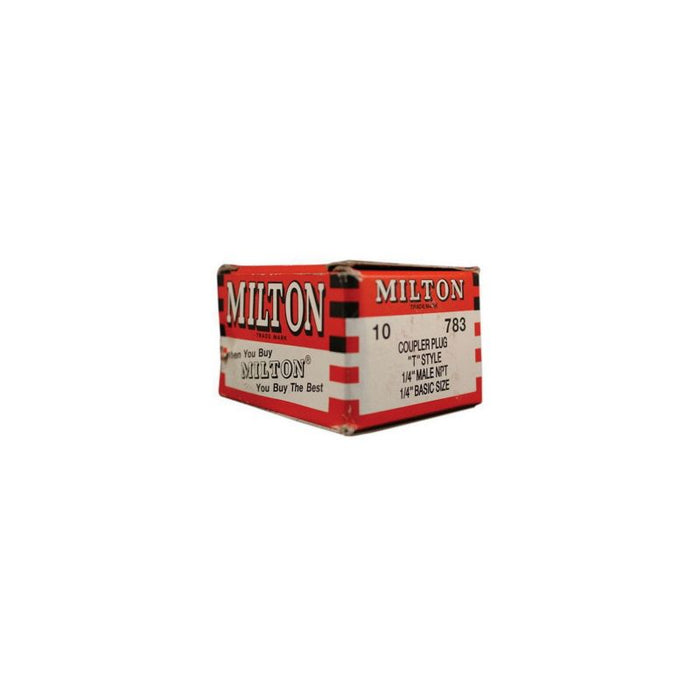 Milton Industries, Inc. Milton 783 T-Style Plug, 1/4 in, MNPT, Steel, 1.55 in L x 0.56 in W x 0.56 i โ view 2