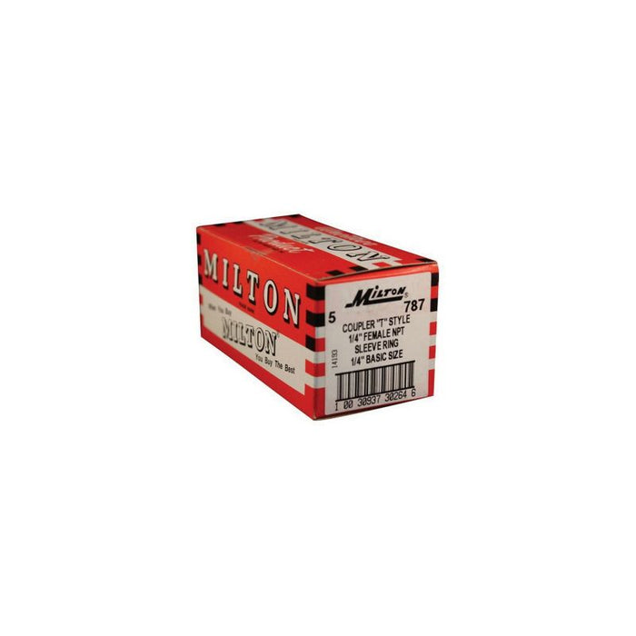 Milton Industries, Inc. Milton 787 T-Style Coupler, 1/4 in, FNPT — view 2