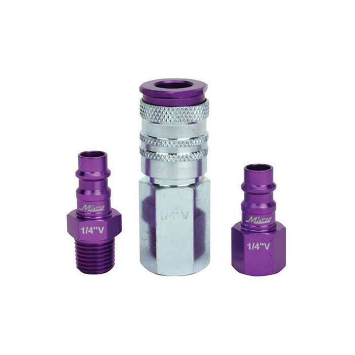 Milton Industries, Inc. Milton S-303VKIT V-Style Coupler and Plug Kit, 1/4 in, MNPT x FNPT, 300 psi, — view 4