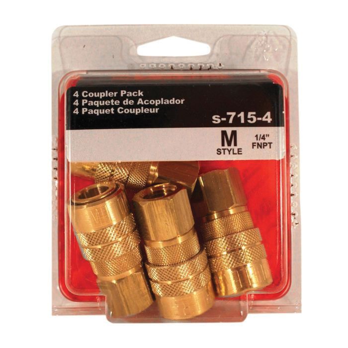 Milton Industries, Inc. Milton Kwik-Change S-715 M-Style Coupler, 1/4 in, FNPT, Brass โ view 4