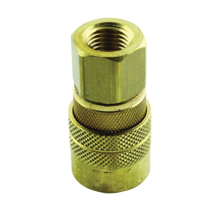 Milton Industries, Inc. Milton Kwik-Change S-715 M-Style Coupler, 1/4 in, FNPT, Brass โ view 3