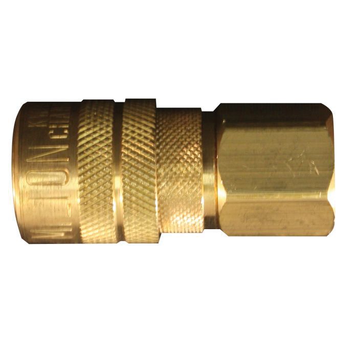Milton Industries, Inc. Milton Kwik-Change S-718 M-Style Coupler, 3/8 in, FNPT, Brass — view 4
