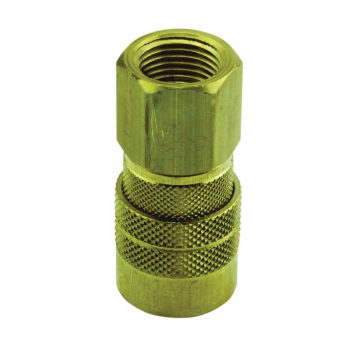 Milton Industries, Inc. Milton Kwik-Change S-718 M-Style Coupler, 3/8 in, FNPT, Brass — view 3