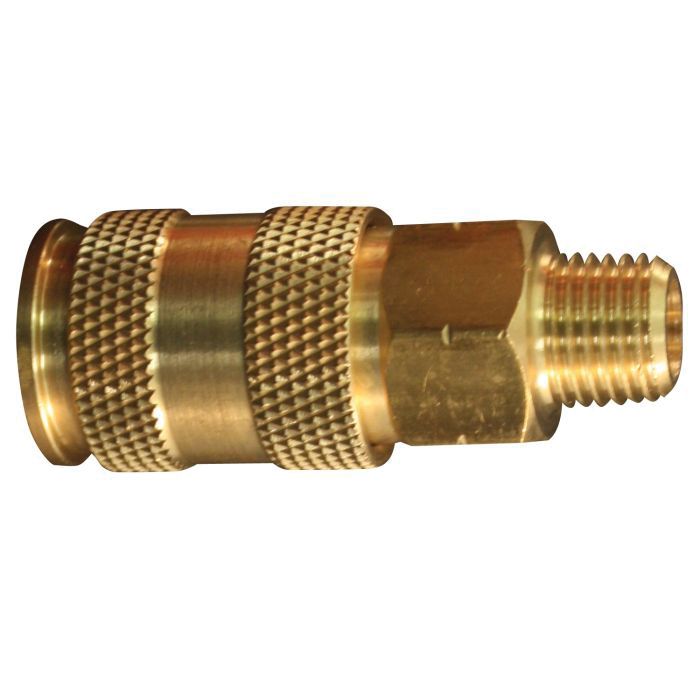 Milton Industries, Inc. Milton Highflowpro S-765 V-Style Coupler, 1/4 in, MNPT, Brass
