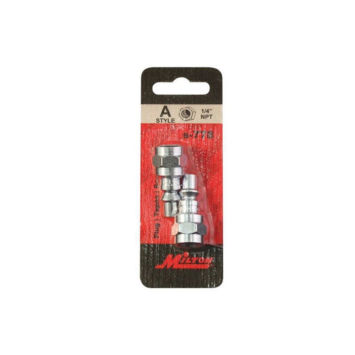 Milton Industries, Inc. Milton S-778 A-Style Plug, 1/4 in, FNPT, Steel