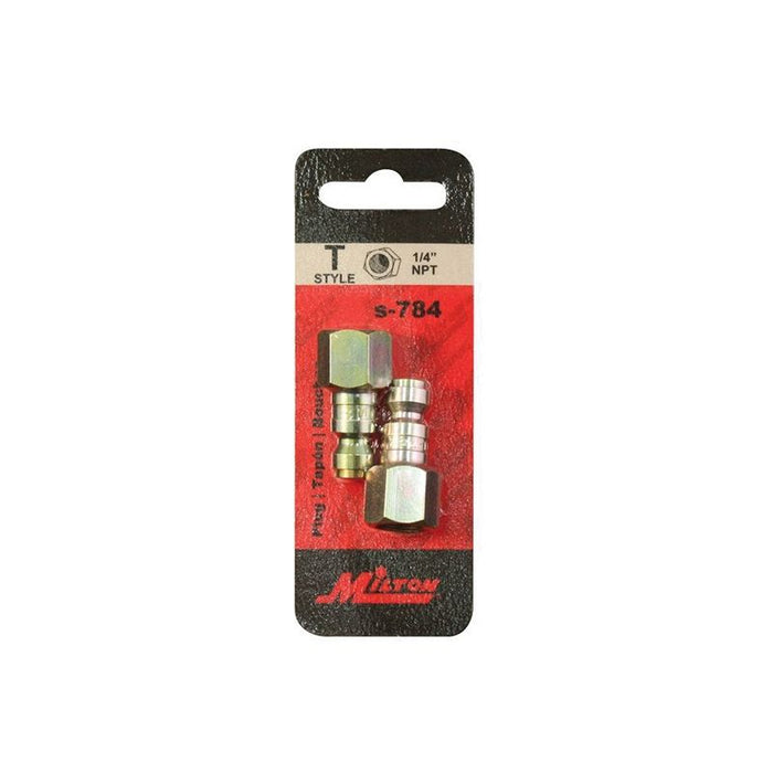Milton Industries, Inc. Milton S-784 T-Style Plug, 1/4 in, FNPT, Steel