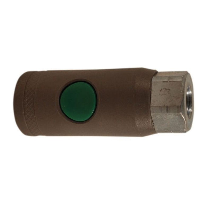 Milton Industries, Inc. Milton S-99787 T-Style Safety Coupler, 1/4 in, FNPT, 300 psi, Steel/Plastic โ view 2