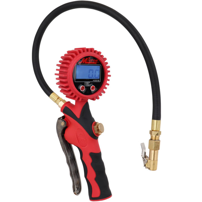 Milton Industries, Inc. Digital Pistol Grip Inflator Gauge Euro Chuck