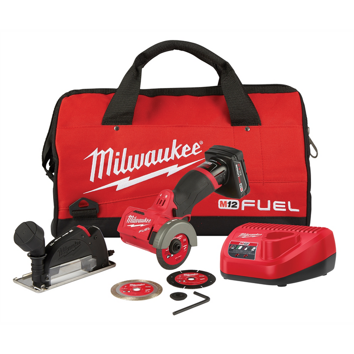 Milwaukee Tools Milwaukee 2522-21XcCompact Cut-Off Tool Kit, Tool/Kit: Kit, 3 In Diameter Blade