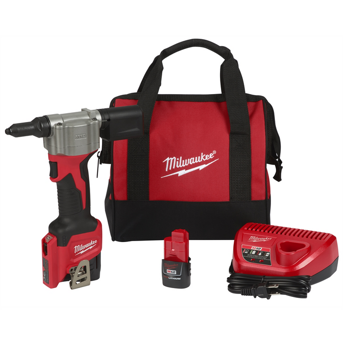 Milwaukee Tools Milwaukee 2550-22 Rivet Tool Kit, Tool/Kit: Kit, 3/32 In, 1/8 In, 5/32 In, 3/16