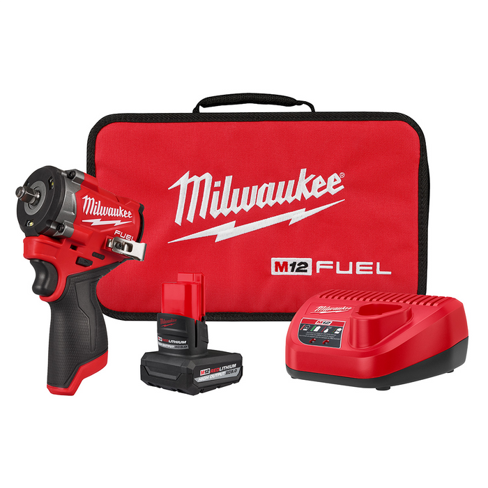 Milwaukee Tools FUEL Stubby 3/8 Inch Impact Wrench Kit
