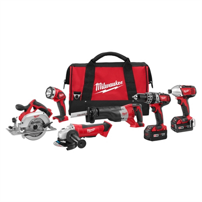 Milwaukee Tools Cordless LITHIUM-ION 6-Tool Combo Kit