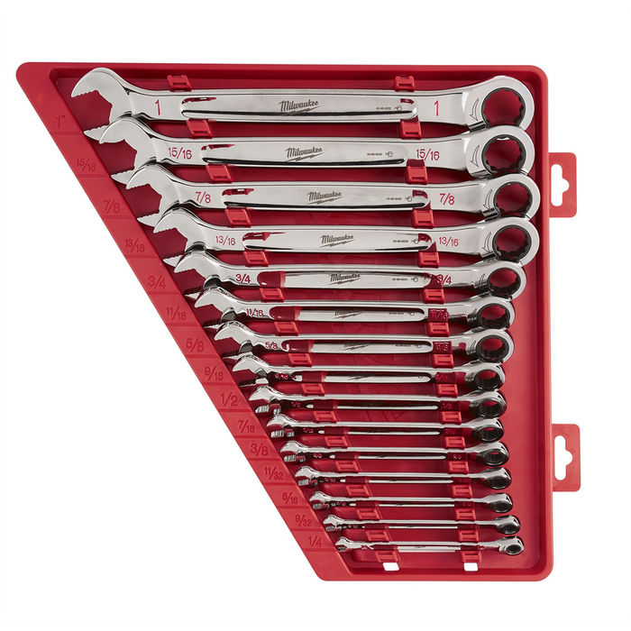 Milwaukee Tools 15pc Ratcheting Combination Wrench Set - SAE