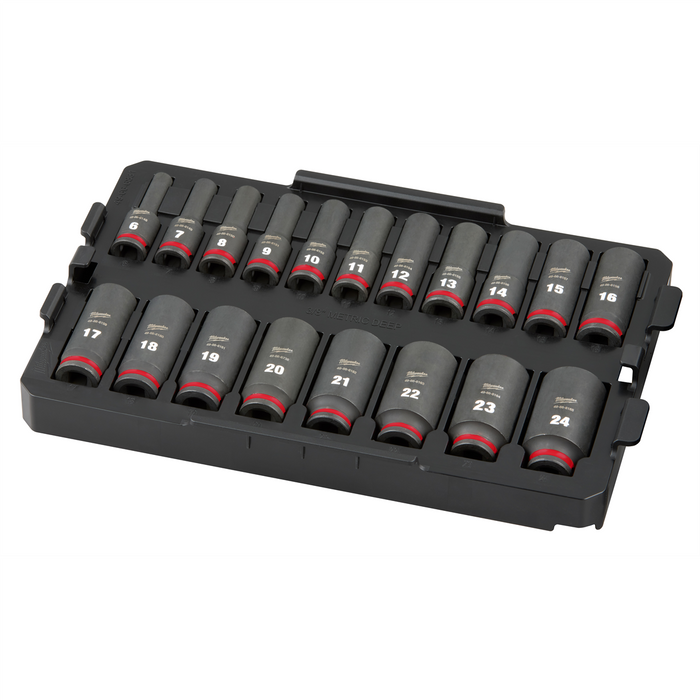 Milwaukee Tools Impact Duty Socket 3/8” Dr 19PC MM TRAY Set