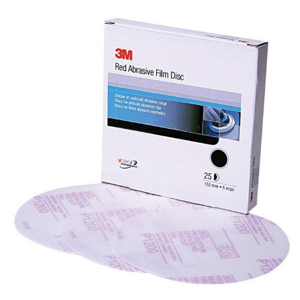 3M Stikit 260L Series Resin Bonded Abrasive Disc P1200 6 in Red/White (Part 1103)