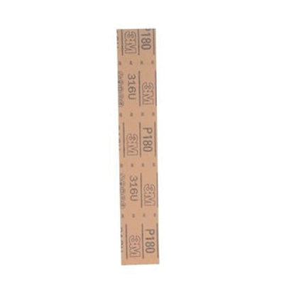 3M™ 01179 316U Series Abrasive Sheet, 2-3/4 in W x 16-1/2 in L, P180 Grit, Medium Grade, Red, Dry
