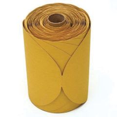 3M™ 01441 236U Series Abrasive Disc Roll, 6 in Dia, P120 Grit, PSA, Gold