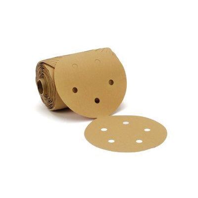 3M 01626 216U Series Dust Free Abrasive Disc Roll, 5 in Dia, P120 Grit, PSA, Gold β view 2