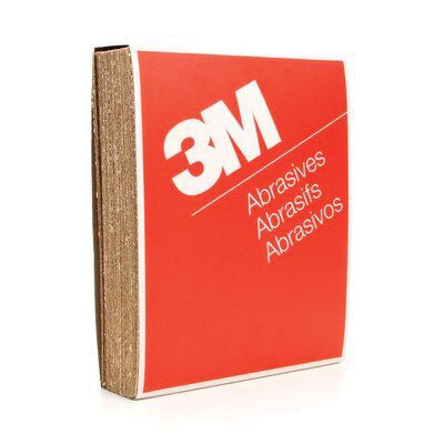 3M 02118 346U Series Paper Sheet, 9 in W x 11 in L, 40 Grit, Aluminum Oxide Abrasive, Gold, Dry