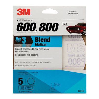 3M 03219 Sanding Disc, 6 in Dia, White — view 2