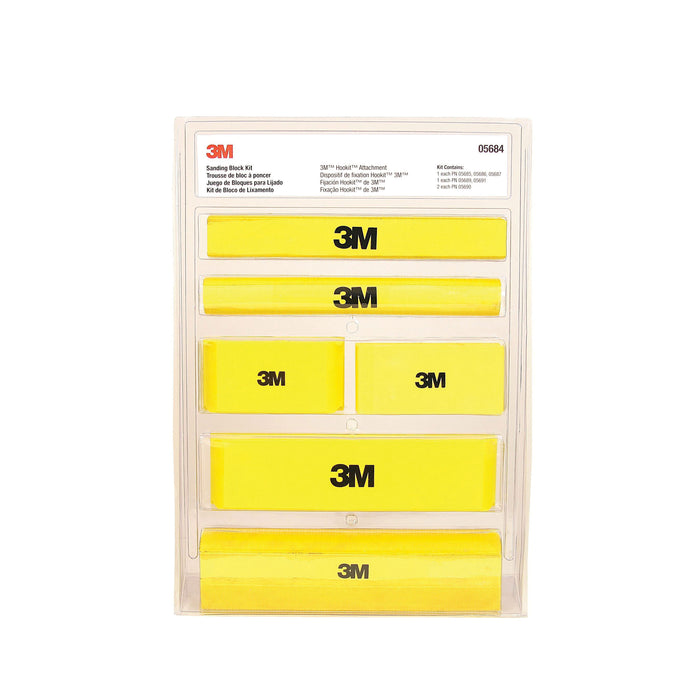 3M Products 05684 Hand Sanding Block Kit, Hookit Attachment — Yellow